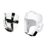 White Taekwondo Head Guard With Face Shield